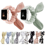 Elastisches Stoffarmband mit einfacher Schlaufe für Apple Watch Series 7 (41 mm), 6, SE, 5 und 4 (40 mm), 3, 2 und 1 (38 mm), 7 (45 mm), 6, SE, 5 und 4 (44 mm) sowie 3, 2 und 1 (42 mm)