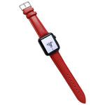 Glänzendes Lederarmband für Apple Watch Series 7 (41 mm), 6, SE, 5 und 4 (40 mm), 3, 2 und 1 (38 mm), 7 (45 mm), 6, SE, 5 und 4 (44 mm) sowie 3, 2 und 1 (42 mm)