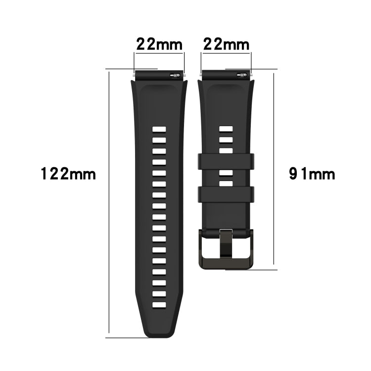 22mm Protruding Head Striped Silicone Watchband, For Honor Watch GS 3
