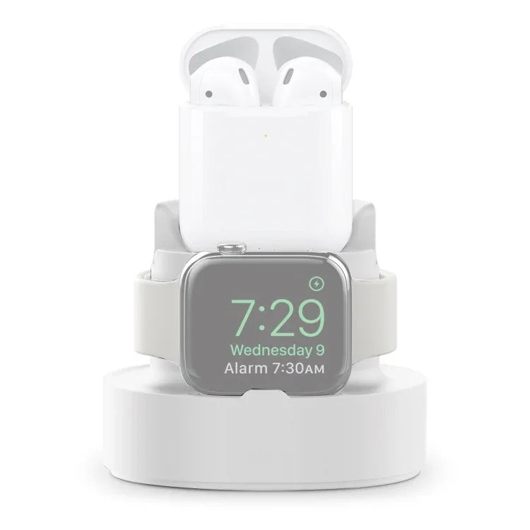 A001 3-in-1 Silikon-Ladehalterung für iPhone / iWatch / AirPods