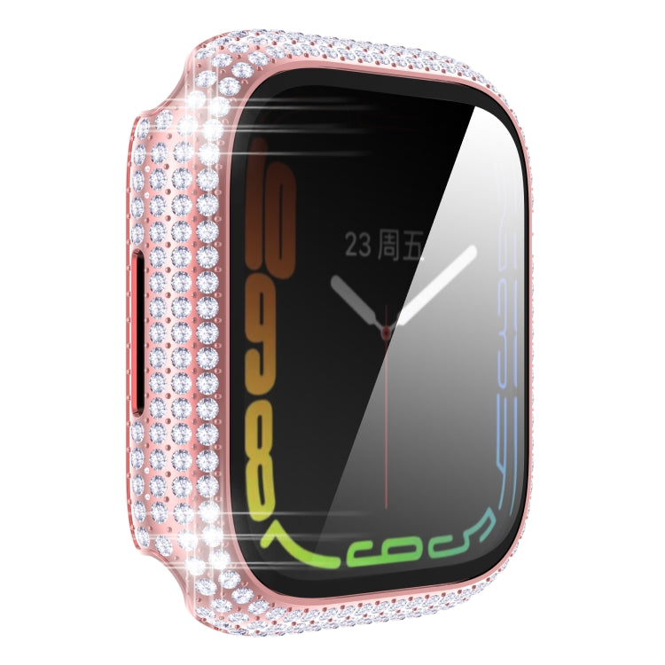 Diamant PC- + Panzerglas-Uhrengehäuse für Apple Watch Series, 7 41mm, 7 45mm