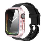 Diamant PC- + Panzerglas-Uhrengehäuse für Apple Watch Series, 7 41mm, 7 45mm