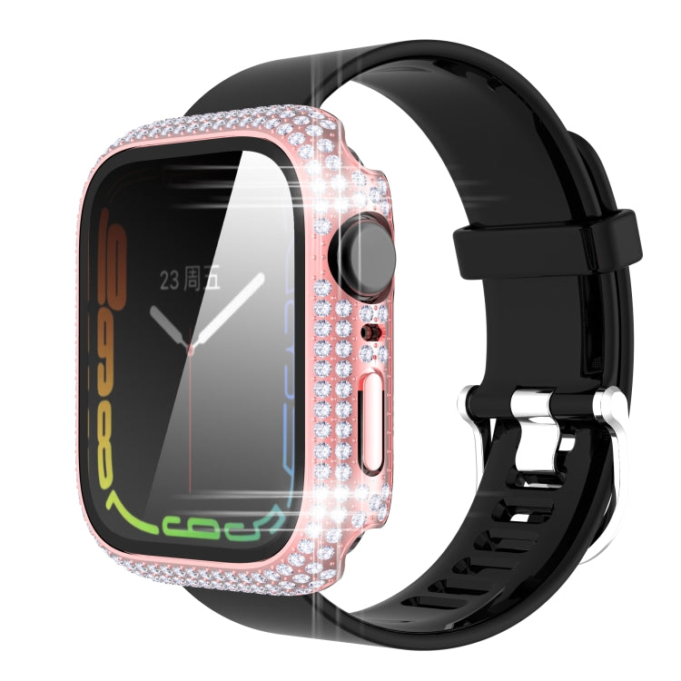 Diamant PC- + Panzerglas-Uhrengehäuse für Apple Watch Series, 7 41mm, 7 45mm