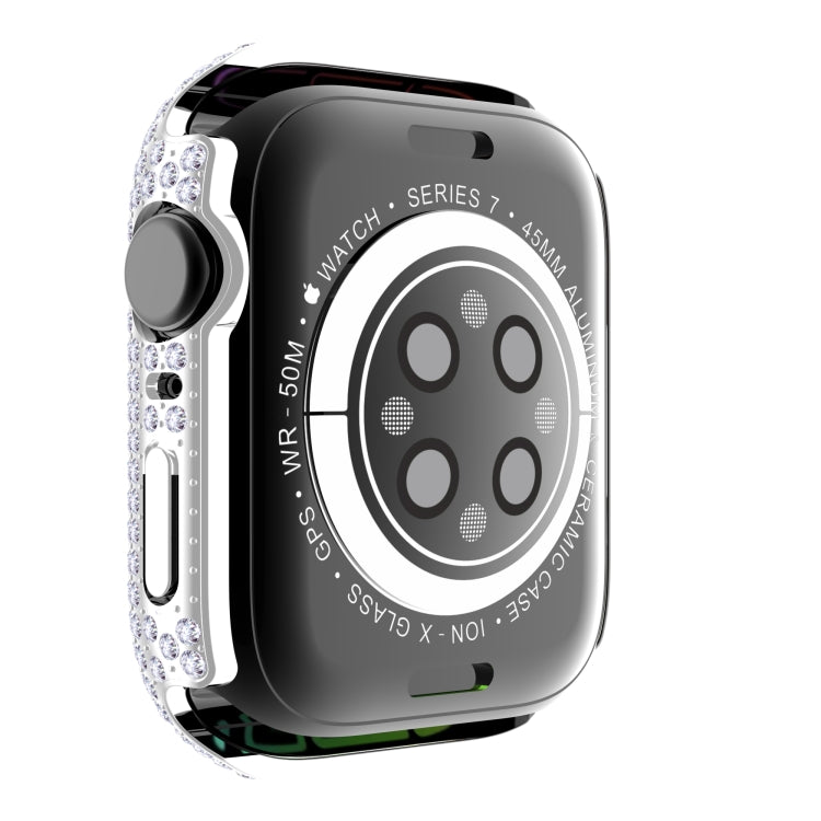 Diamant PC- + Panzerglas-Uhrengehäuse für Apple Watch Series, 7 41mm, 7 45mm