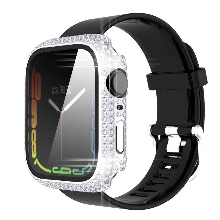 Diamant PC- + Panzerglas-Uhrengehäuse für Apple Watch Series, 7 41mm, 7 45mm