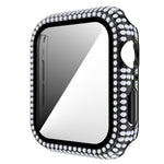 Diamond PC + Tempered Glass Watch Case For Apple Watch Series, 6&SE&5&4 40mm, 6&SE&5&4 44mm