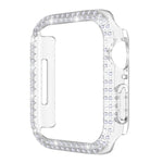 Doppelreihiges PC-Uhrengehäuse mit Diamanten für Apple Watch Series 7 (41 mm) und 7 (45 mm)