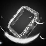 Doppelreihiges PC-Uhrengehäuse mit Diamanten für Apple Watch Series 7 (41 mm) und 7 (45 mm)