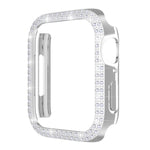 Doppelreihiges PC-Uhrengehäuse mit Diamanten für Apple Watch Series 7 (41 mm) und 7 (45 mm)