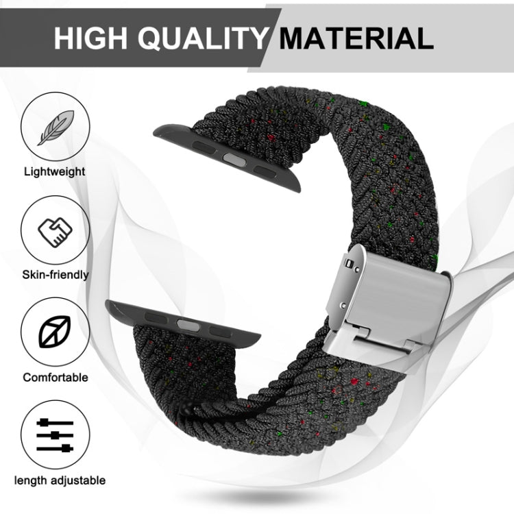 Nylon-Geflecht-Armband für Apple Watch Series, 7 41mm / 6&SE&5&4 40mm / 3&2&1 38mm, 7 45mm / 6&SE&5&4 44mm / 3&2&1 42mm