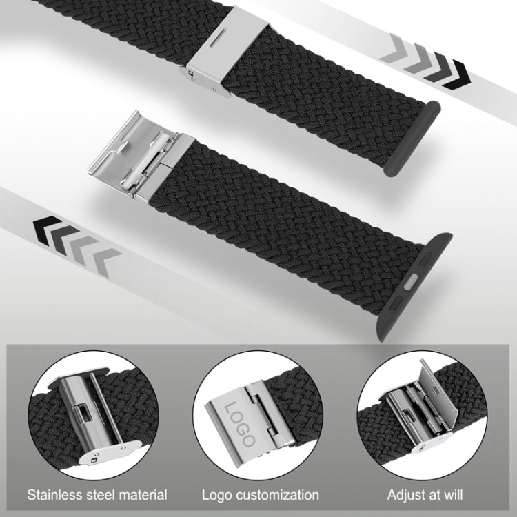 Nylon-Geflecht-Armband für Apple Watch Series, 7 41mm / 6&SE&5&4 40mm / 3&2&1 38mm, 7 45mm / 6&SE&5&4 44mm / 3&2&1 42mm