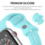 Butterfly Buckle Silicone Watchband, Size: S For Apple Watch Series, 7 41mm / 6&SE&5&4 40mm / 3&2&1 38mm