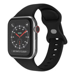 Schmetterlingsschnallen-Silikonarmband, Größe: L Für Apple Watch Series, 7 41mm / 6&SE&5&4 40mm / 3&2&1 38mm