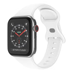 Schmetterlingsschnallen-Silikonarmband, Größe: L Für Apple Watch Series, 7 41mm / 6&SE&5&4 40mm / 3&2&1 38mm