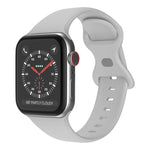 Schmetterlingsschnallen-Silikonarmband, Größe: L Für Apple Watch Series, 7 41mm / 6&SE&5&4 40mm / 3&2&1 38mm