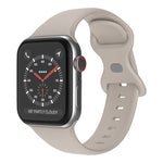 Schmetterlingsschnallen-Silikonarmband, Größe: L Für Apple Watch Series, 7 41mm / 6&SE&5&4 40mm / 3&2&1 38mm