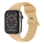 Schmetterlingsschnallen-Silikonarmband, Größe: L Für Apple Watch Series, 7 41mm / 6&SE&5&4 40mm / 3&2&1 38mm
