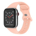Schmetterlingsschnallen-Silikonarmband, Größe: L Für Apple Watch Series, 7 41mm / 6&SE&5&4 40mm / 3&2&1 38mm