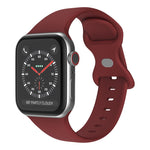 Schmetterlingsschnallen-Silikonarmband, Größe: L Für Apple Watch Series, 7 41mm / 6&SE&5&4 40mm / 3&2&1 38mm