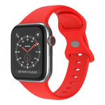 Schmetterlingsschnallen-Silikonarmband, Größe: L Für Apple Watch Series, 7 41mm / 6&SE&5&4 40mm / 3&2&1 38mm