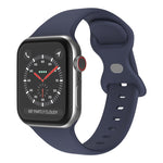 Schmetterlingsschnallen-Silikonarmband, Größe: L Für Apple Watch Series, 7 41mm / 6&SE&5&4 40mm / 3&2&1 38mm