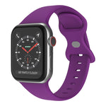 Schmetterlingsschnallen-Silikonarmband, Größe: L Für Apple Watch Series, 7 41mm / 6&SE&5&4 40mm / 3&2&1 38mm