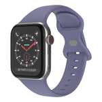 Schmetterlingsschnallen-Silikonarmband, Größe: L Für Apple Watch Series, 7 41mm / 6&SE&5&4 40mm / 3&2&1 38mm