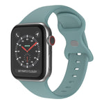 Schmetterlingsschnallen-Silikonarmband, Größe: L Für Apple Watch Series, 7 41mm / 6&SE&5&4 40mm / 3&2&1 38mm