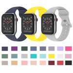 Schmetterlingsschnallen-Silikonarmband, Größe: L Für Apple Watch Series, 7 41mm / 6&SE&5&4 40mm / 3&2&1 38mm