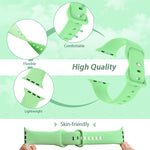 Schmetterlingsschnallen-Silikonarmband, Größe: L Für Apple Watch Series, 7 41mm / 6&SE&5&4 40mm / 3&2&1 38mm