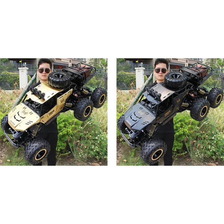 4WD Übergroßes RC-Auto mit sechs Aluminiumrädern, (Schwarz), (Gold)