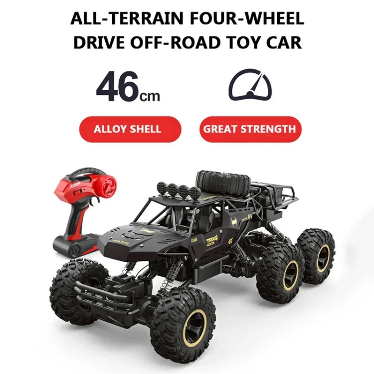 4WD Übergroßes RC-Auto mit sechs Aluminiumrädern, (Schwarz), (Gold)