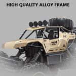 4WD Übergroßes RC-Auto mit sechs Aluminiumrädern, (Schwarz), (Gold)