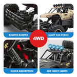 4WD Übergroßes RC-Auto mit sechs Aluminiumrädern, (Schwarz), (Gold)