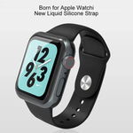 Mutural Flüssigsilikon-Armband, für Apple Watch Series 7 (41 mm), 6, SE, 5, 4 (40 mm), 3, 2, 1 (38 mm), Apple Watch Ultra (49 mm), Series 8, 7 (45 mm), SE, 2, 6, SE, 5, 4 (44 mm) und 3, 2, 1 (42 mm)