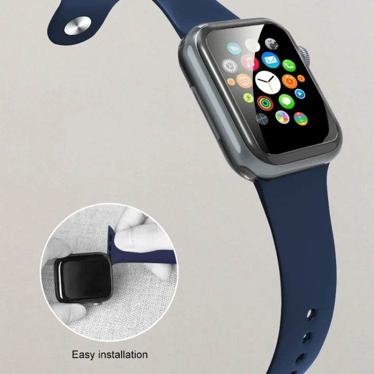 Mutural Flüssigsilikon-Armband, für Apple Watch Series 7 (41 mm), 6, SE, 5, 4 (40 mm), 3, 2, 1 (38 mm), Apple Watch Ultra (49 mm), Series 8, 7 (45 mm), SE, 2, 6, SE, 5, 4 (44 mm) und 3, 2, 1 (42 mm)