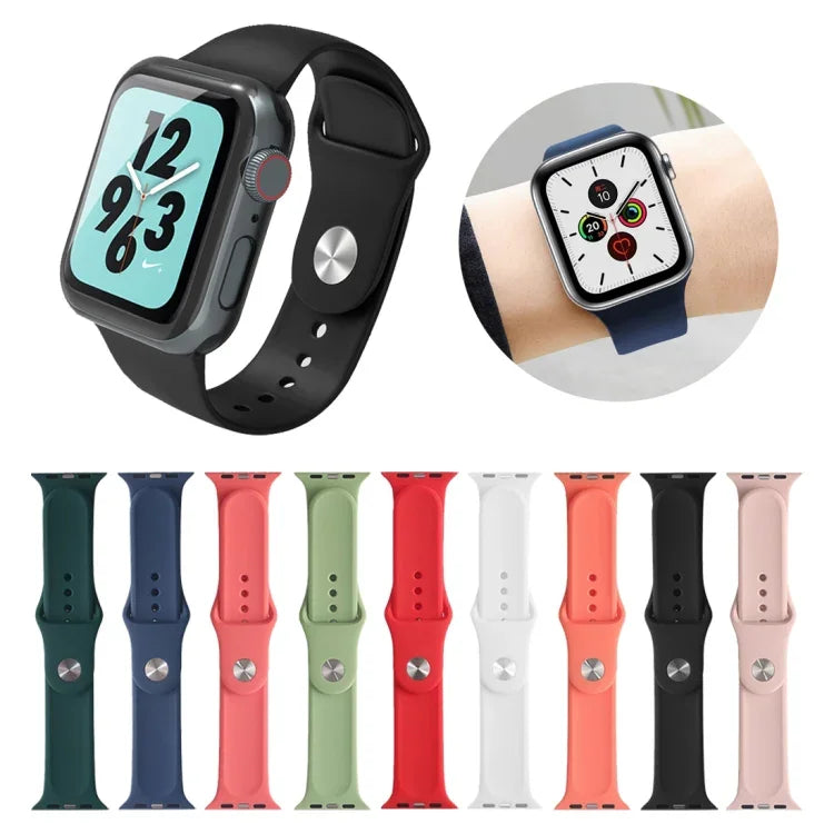 Mutural Flüssigsilikon-Armband, für Apple Watch Series 7 (41 mm), 6, SE, 5, 4 (40 mm), 3, 2, 1 (38 mm), Apple Watch Ultra (49 mm), Series 8, 7 (45 mm), SE, 2, 6, SE, 5, 4 (44 mm) und 3, 2, 1 (42 mm)