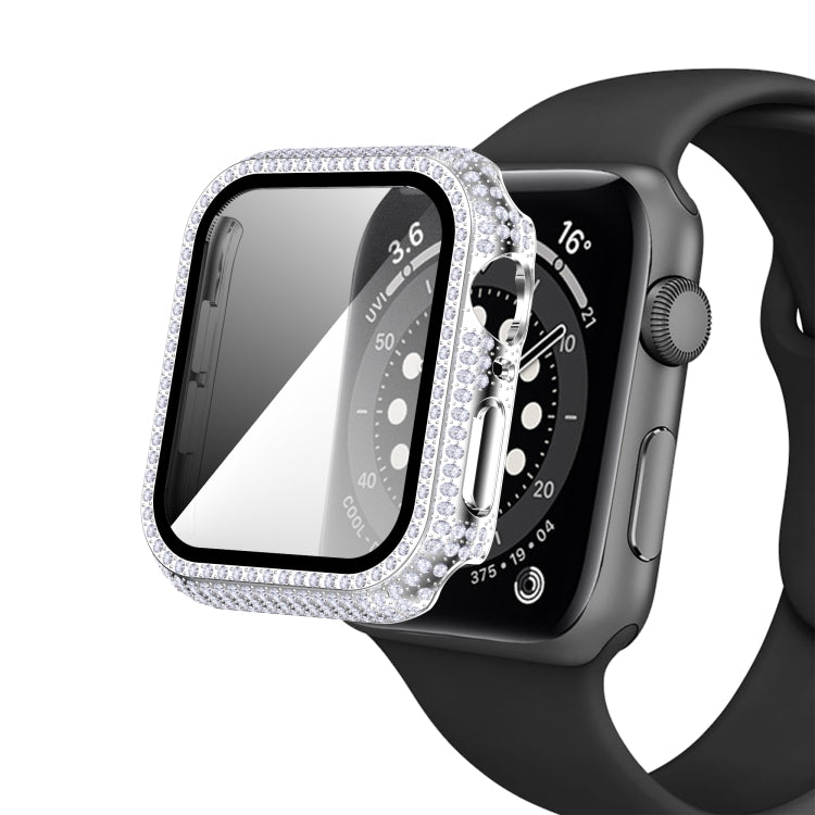 Uhrengehäuse aus diamantfarbenem Polycarbonat und gehärtetem Glas für Apple Watch Series 3, 2 und 1 (38 mm und 42 mm)