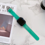 Transparentes Jelly-Armband für Apple Watch Series 7 (41 mm), 6, SE, 5 und 4 (40 mm), 3, 2 und 1 (38 mm), 7 (45 mm), 6, SE, 5 und 4 (44 mm) sowie 3, 2 und 1 (42 mm)