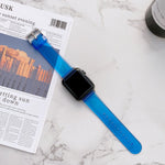 Transparentes Jelly-Armband für Apple Watch Series 7 (41 mm), 6, SE, 5 und 4 (40 mm), 3, 2 und 1 (38 mm), 7 (45 mm), 6, SE, 5 und 4 (44 mm) sowie 3, 2 und 1 (42 mm)