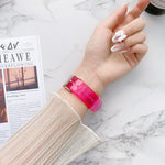 Transparentes Jelly-Armband für Apple Watch Series 7 (41 mm), 6, SE, 5 und 4 (40 mm), 3, 2 und 1 (38 mm), 7 (45 mm), 6, SE, 5 und 4 (44 mm) sowie 3, 2 und 1 (42 mm)