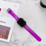 Transparentes Jelly-Armband für Apple Watch Series 7 (41 mm), 6, SE, 5 und 4 (40 mm), 3, 2 und 1 (38 mm), 7 (45 mm), 6, SE, 5 und 4 (44 mm) sowie 3, 2 und 1 (42 mm)