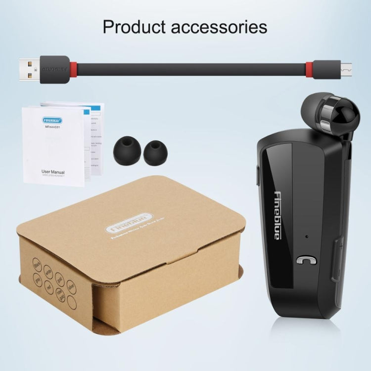 Fineblue F990 CVC6.0 Geräuschreduzierendes Lavalier Bluetooth-Ohrhörer, Unterstützt Vibrationsbenachrichtigung