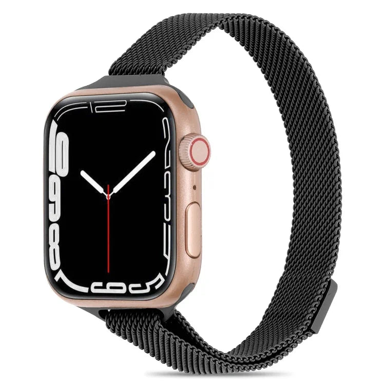 Milanaise-Armband für Apple Watch Series 7 (41 mm), 6, SE, 5 und 4 (40 mm), 3, 2 und 1 (38 mm) und 7 (45 mm), 6, SE, 5 und 4 (44 mm) sowie 3, 2 und 1 (42 mm)