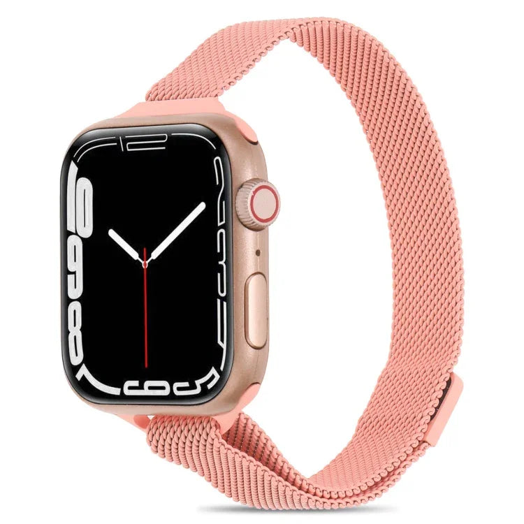 Milanaise-Armband für Apple Watch Series 7 (41 mm), 6, SE, 5 und 4 (40 mm), 3, 2 und 1 (38 mm) und 7 (45 mm), 6, SE, 5 und 4 (44 mm) sowie 3, 2 und 1 (42 mm)