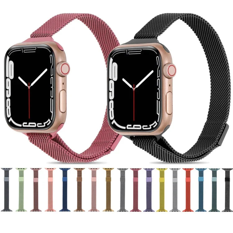 Milanaise-Armband für Apple Watch Series 7 (41 mm), 6, SE, 5 und 4 (40 mm), 3, 2 und 1 (38 mm) und 7 (45 mm), 6, SE, 5 und 4 (44 mm) sowie 3, 2 und 1 (42 mm)