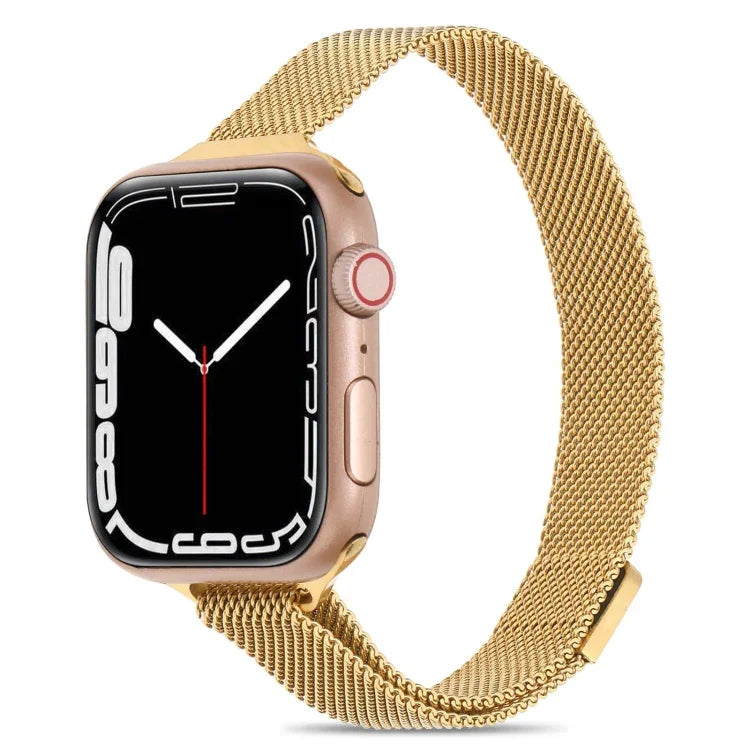 Milanaise-Armband für Apple Watch Series 7 (41 mm), 6, SE, 5 und 4 (40 mm), 3, 2 und 1 (38 mm) und 7 (45 mm), 6, SE, 5 und 4 (44 mm) sowie 3, 2 und 1 (42 mm)