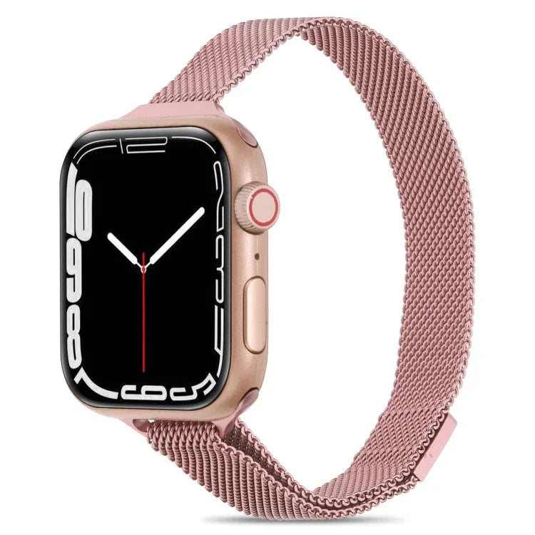 Milanaise-Armband für Apple Watch Series 7 (41 mm), 6, SE, 5 und 4 (40 mm), 3, 2 und 1 (38 mm) und 7 (45 mm), 6, SE, 5 und 4 (44 mm) sowie 3, 2 und 1 (42 mm)