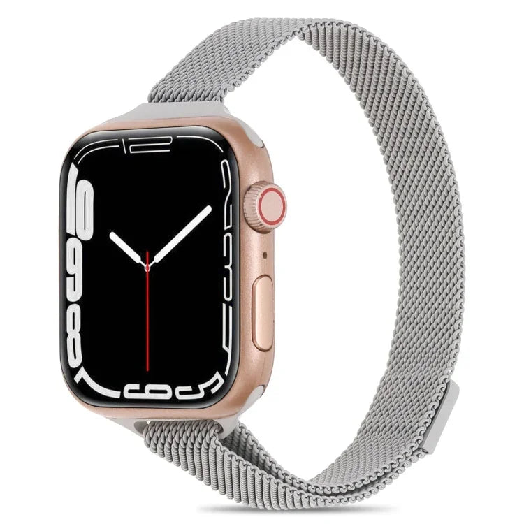 Milanaise-Armband für Apple Watch Series 7 (41 mm), 6, SE, 5 und 4 (40 mm), 3, 2 und 1 (38 mm) und 7 (45 mm), 6, SE, 5 und 4 (44 mm) sowie 3, 2 und 1 (42 mm)