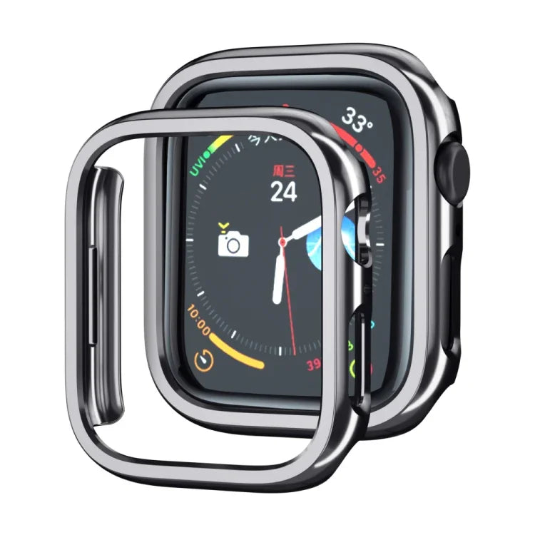 Elektroplattiertes, hohles PC-Schutzgehäuse für Apple Watch Series 9 / 8 / 7 (41 mm) und Apple Watch Series 9 / 8 / 7 (45 mm)